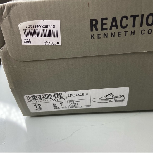 KENNETH COLE Zeke Oxfords Lace Up Cognac 12 - Picture 6 of 6